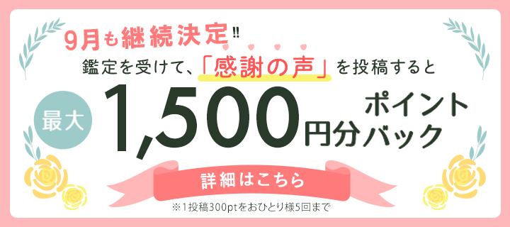 感謝の声投稿で1,500ptバナー